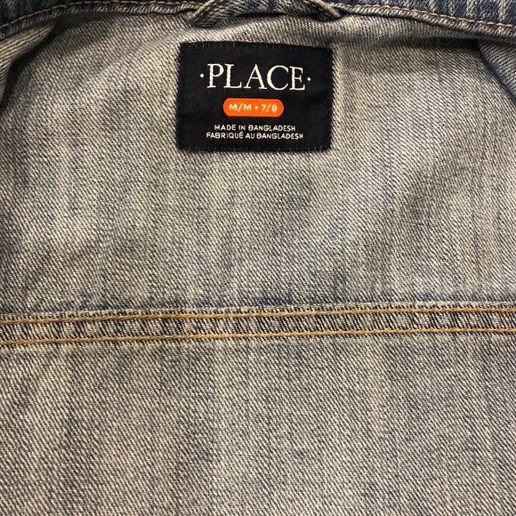 Children’s Place Boy’s Denim Jacket Medium (7/8) - Picture 3 of 6